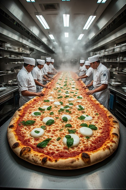 Pizza géante 200m pour UNICEF